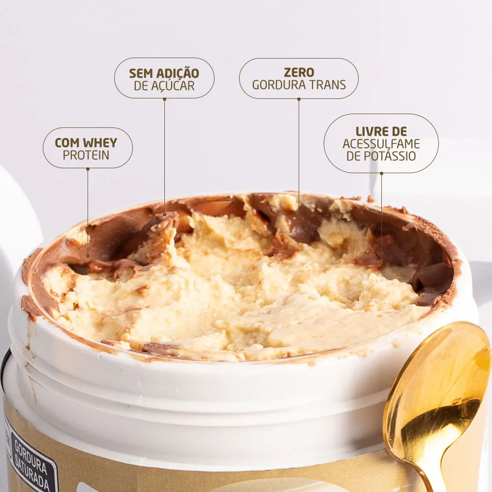 Pasta de Amendoim Com Whey Nutrata Leite Trufado 600g