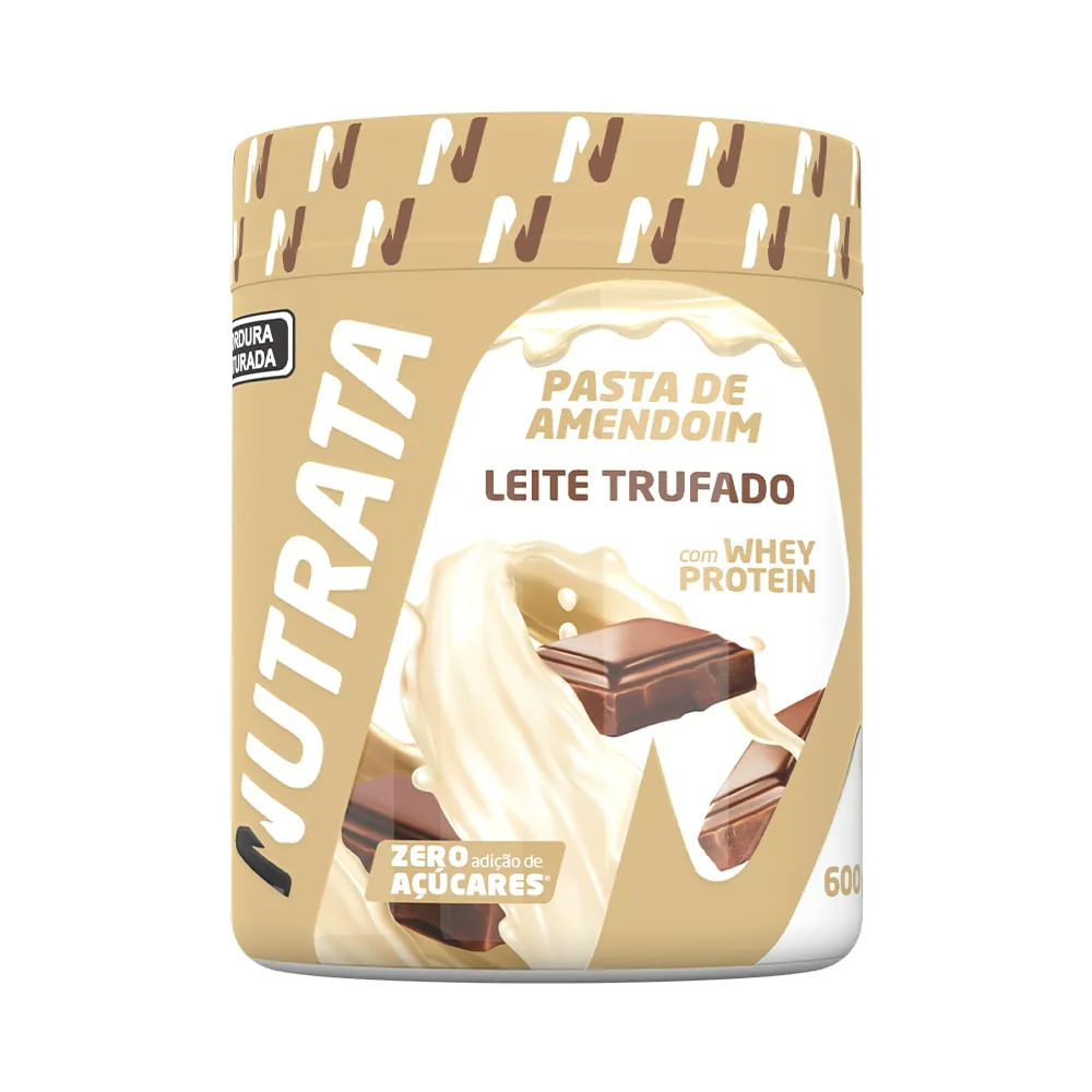 Pasta De Amendoim Com Whey Nutrata Leite Trufado 600g