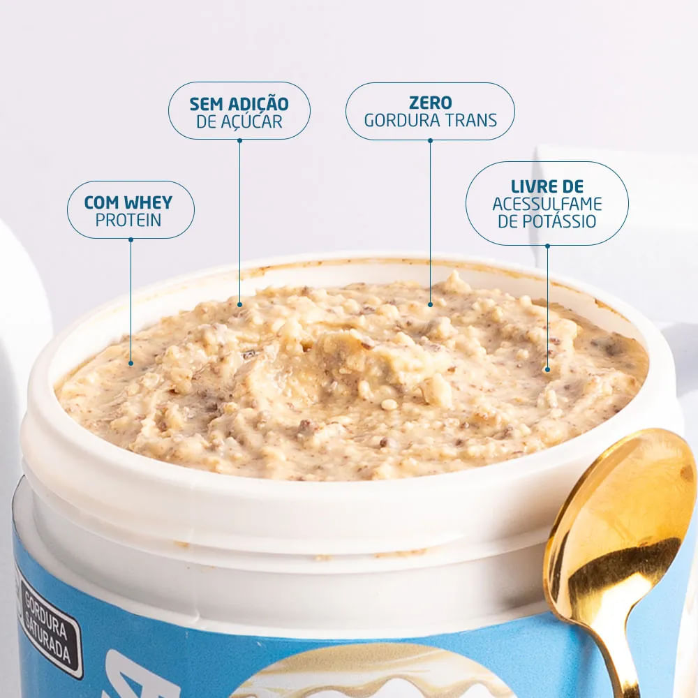 Pasta de Amendoim Com Whey Nutrata Cookies & Cream 600g