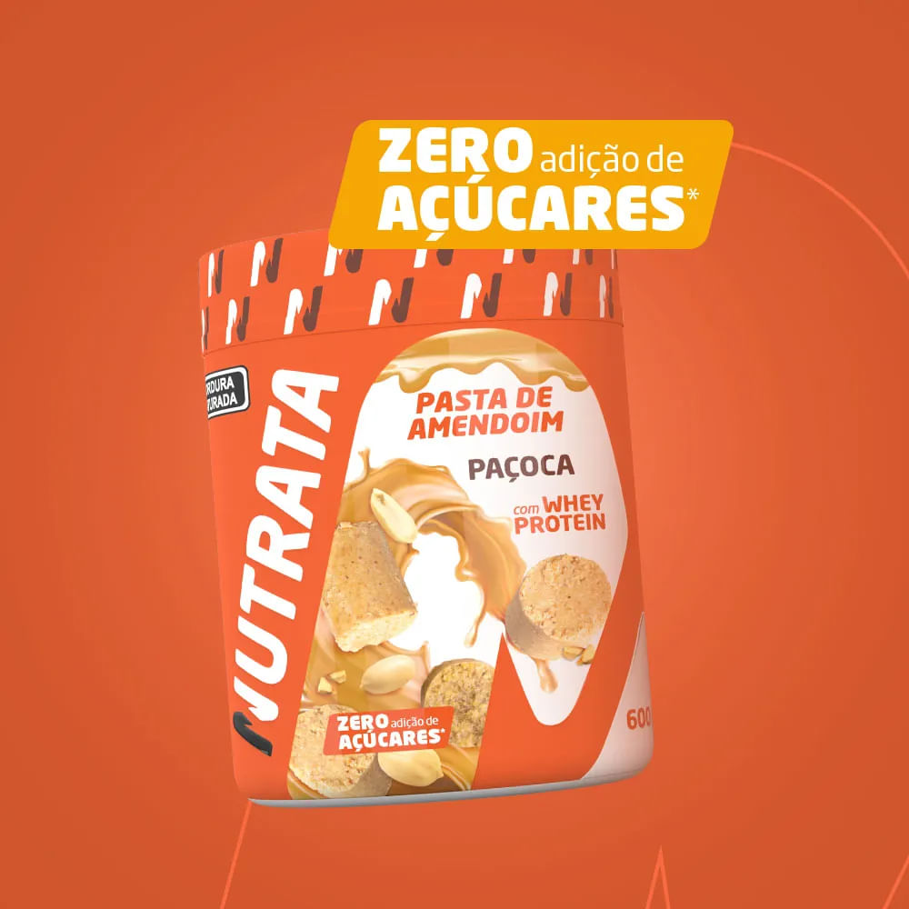 Pasta de Amendoim com Whey Nutrata Paçoca 600g