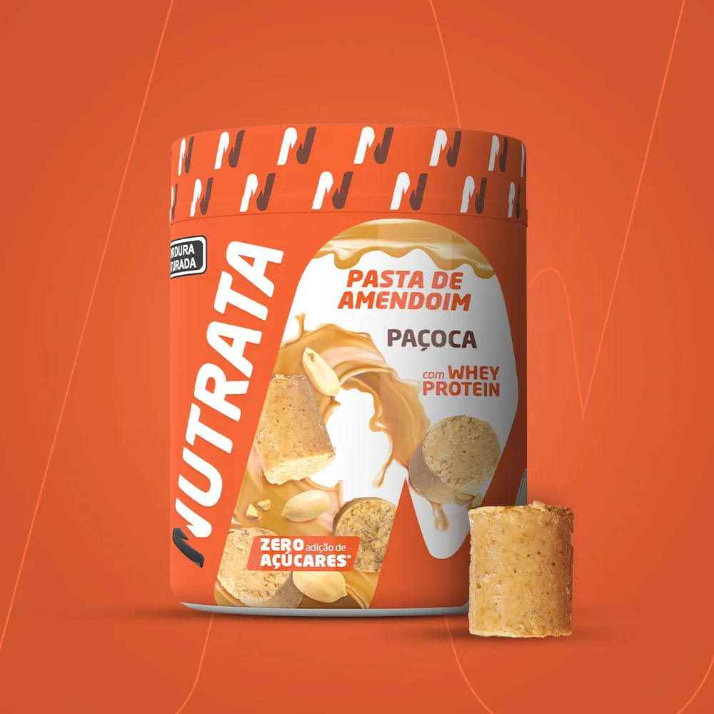 Pasta de Amendoim com Whey Nutrata Paçoca 600g