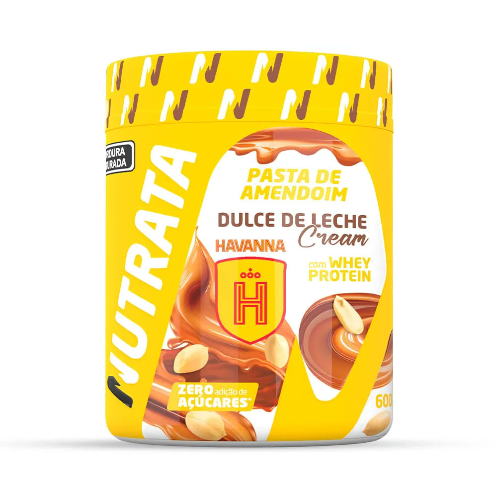 Pasta De Amendoim Com Whey Nutrata Dulce De Leche Cream Havanna 600g