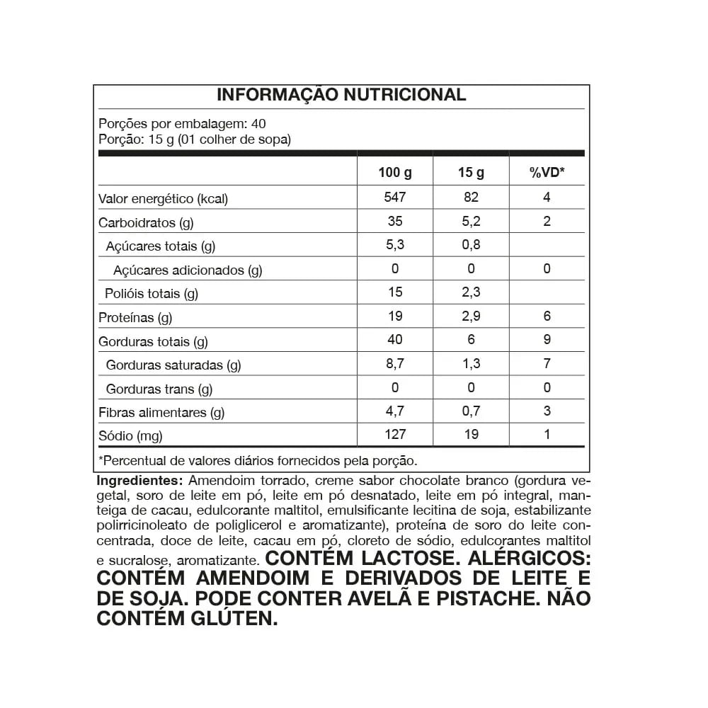 Pasta de Amendoim Com Whey Nutrata Dulce de Leche Cream Havanna 600g