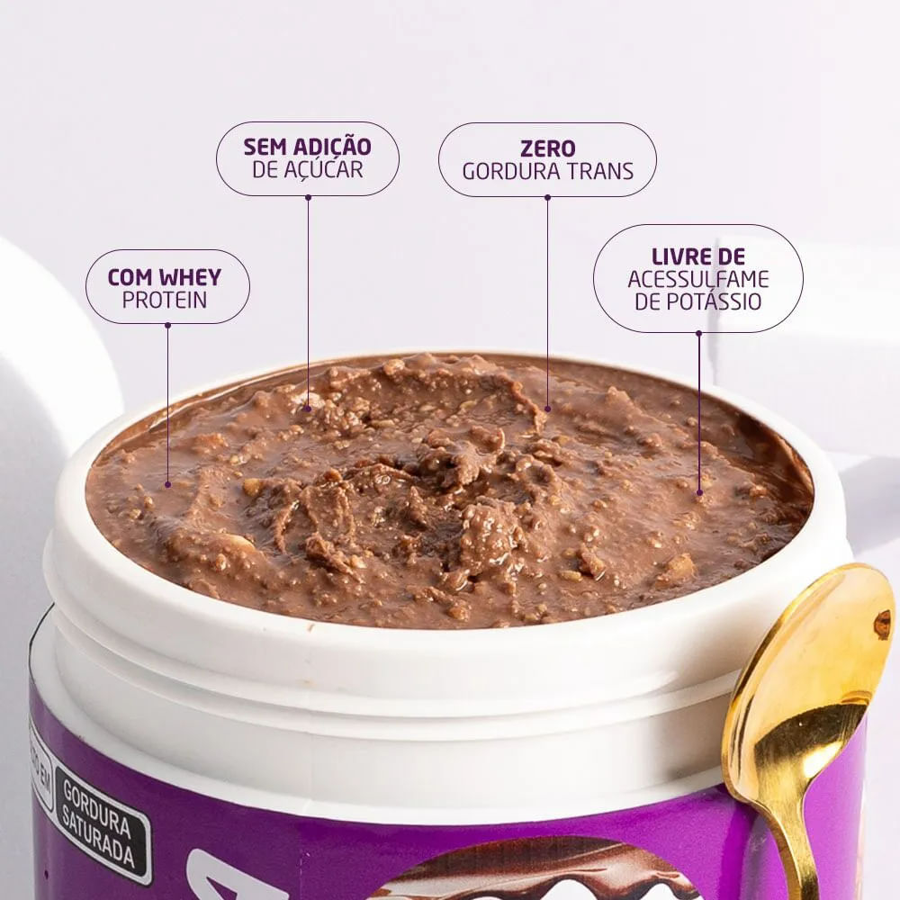 Pasta de Amendoim Com Whey Nutrata Avelã 600g