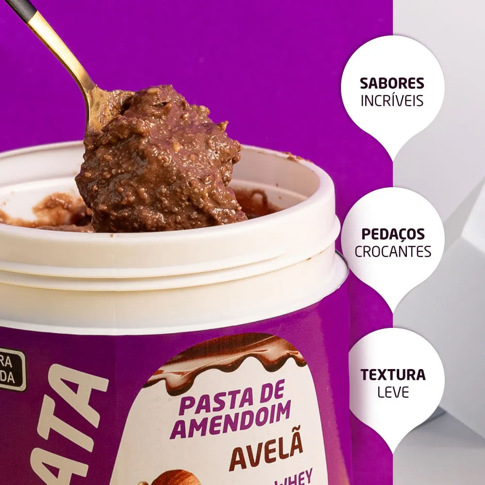 Pasta de Amendoim Com Whey Nutrata Avelã 600g