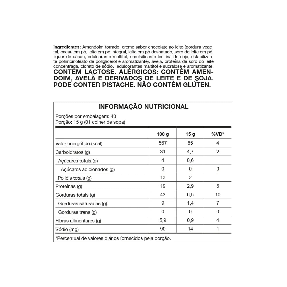 Pasta de Amendoim Com Whey Nutrata Avelã 600g