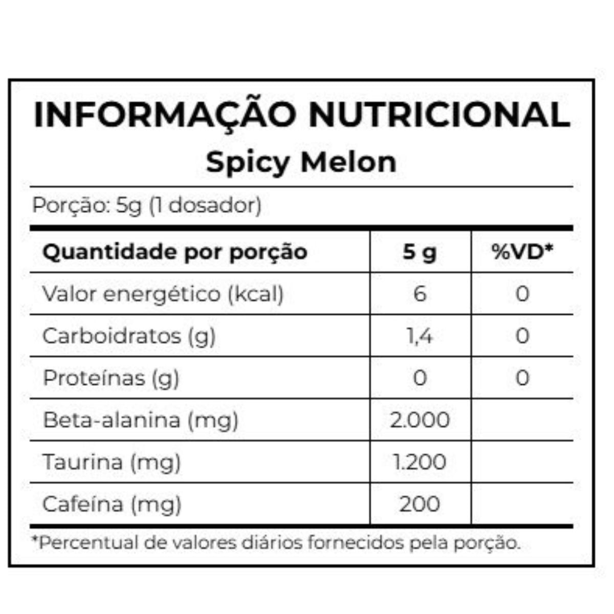 Pré-treino Évora Vulcan Sabor Spicy Melon Darkness 300g