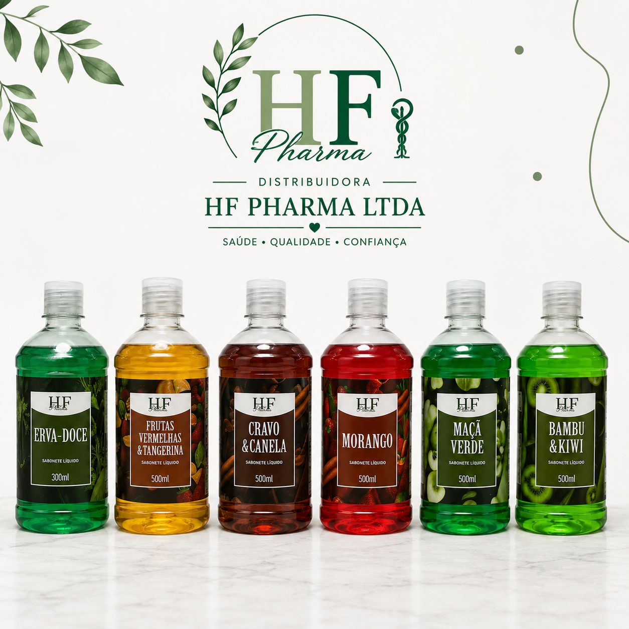Sabonete Líquido Hf Pharma 500ml Maçã Verde