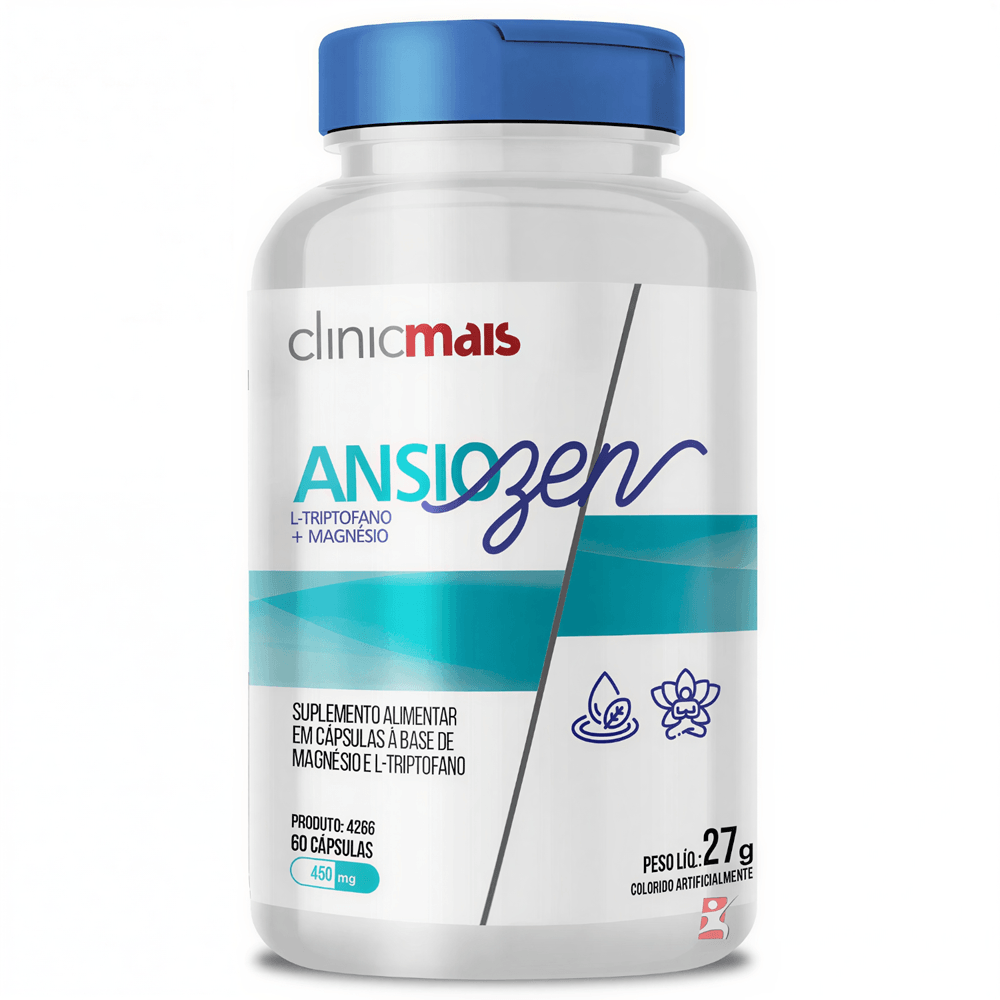 Ansiozen L-Triptofano + Magnésio ClinicMais 60 Cápsulas