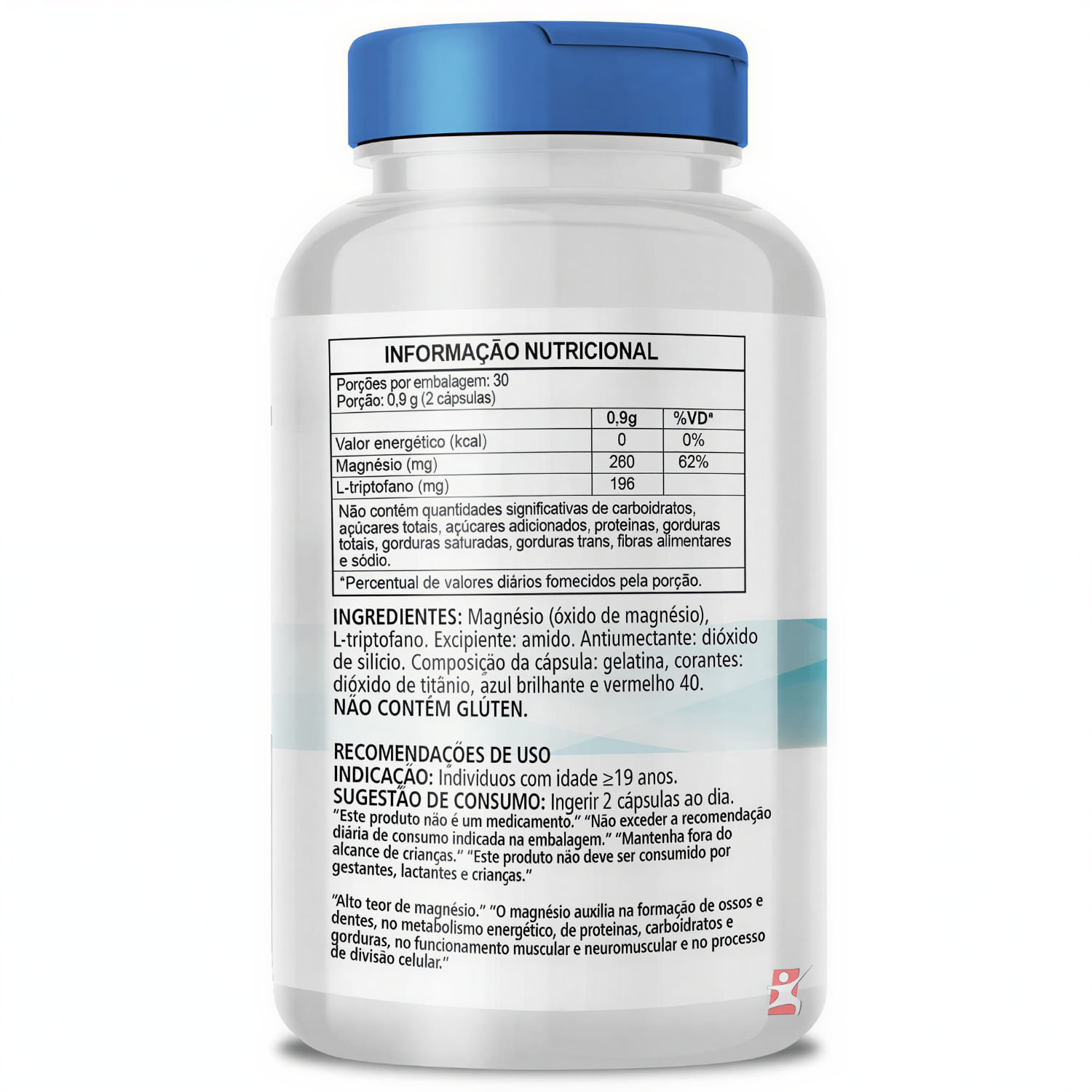 Ansiozen L-Triptofano + Magnésio ClinicMais 60 Cápsulas