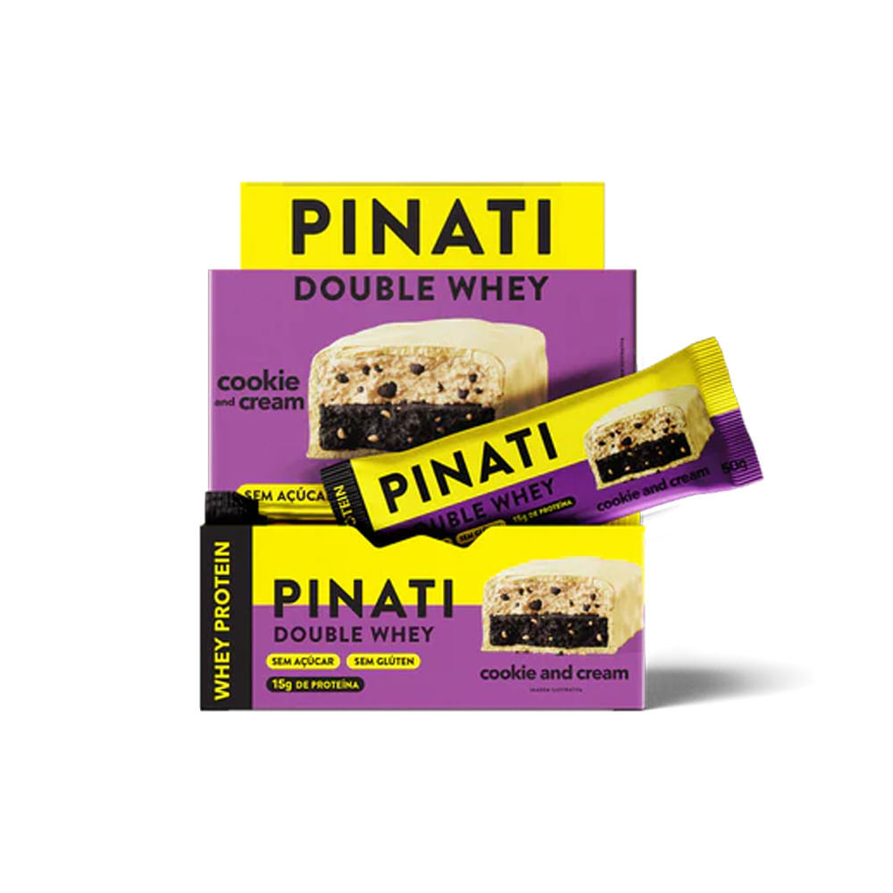 Double Whey Sabor Cookies And Cream 50g Pinati 12 Unidades