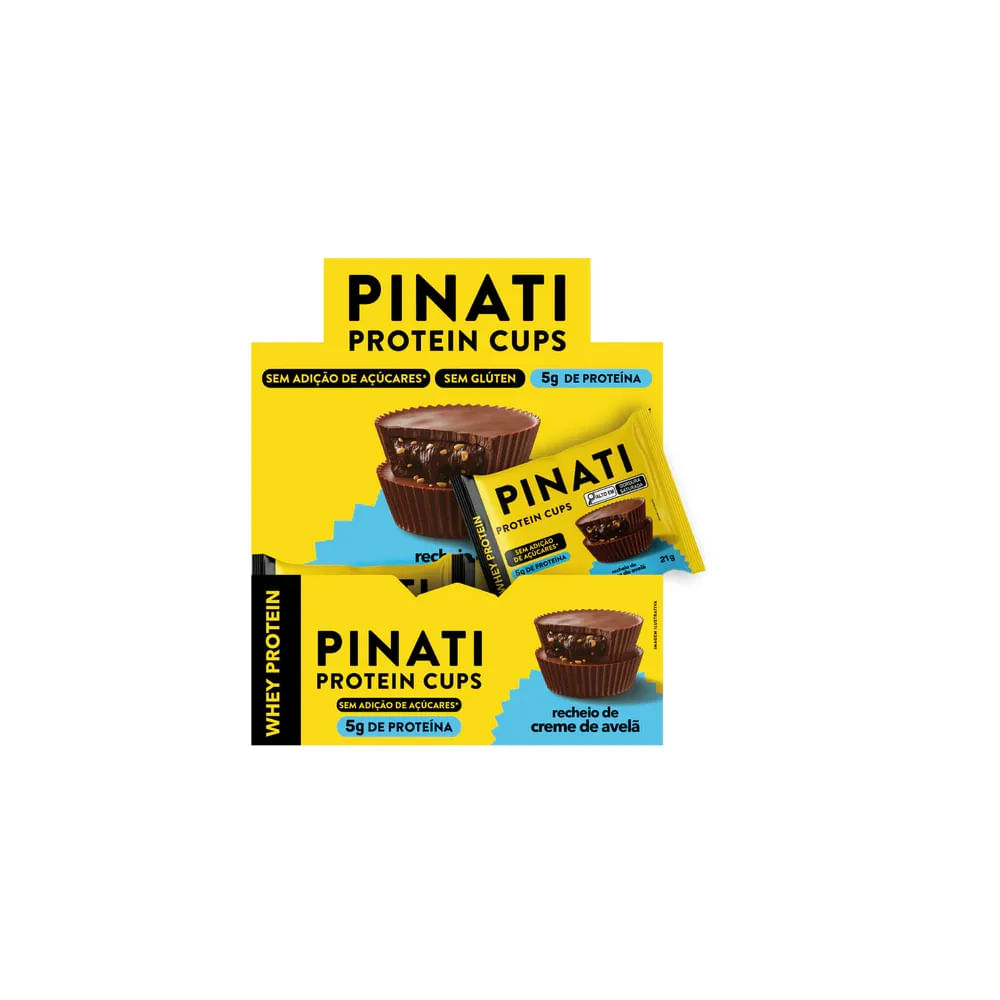 Protein Cups Sabor Creme De Avelã 21g Pinati 18 Unidades