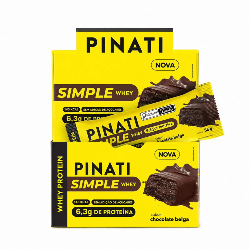 Simple Whey Sabor Chocolate 35g Pinati 16 Unidades