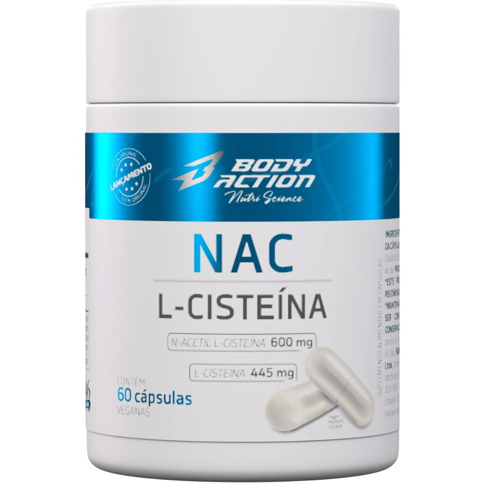NAC L-Cisteína Bodyaction 60 Cápsulas Veganas