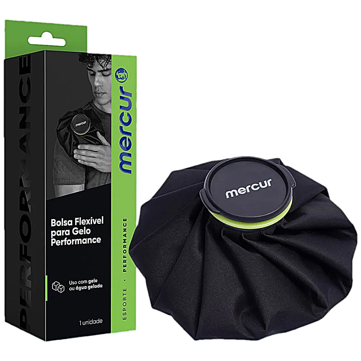 Bolsa Para Gelo Flexível Mercur Performance Preta