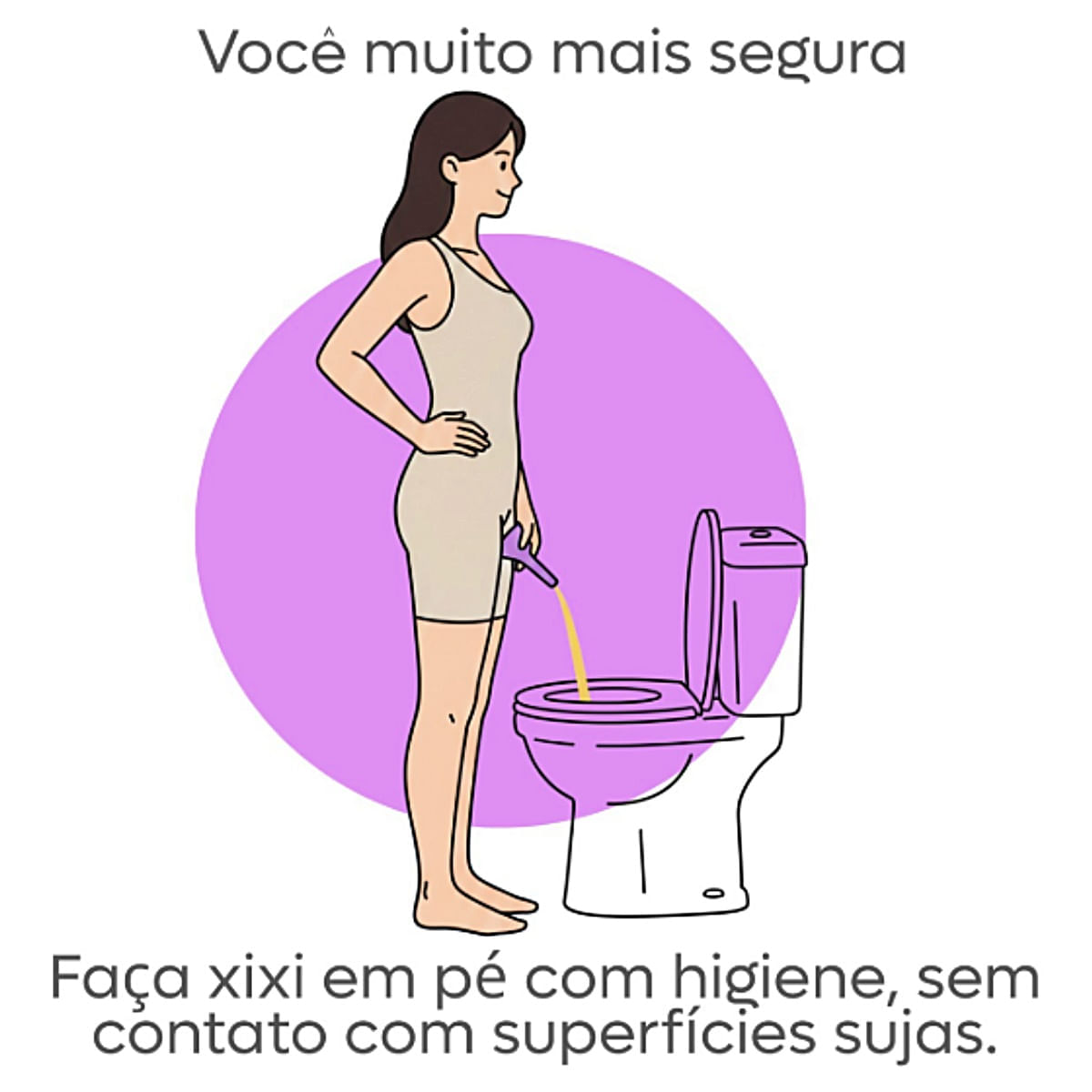 Urinol Feminino Portátil de Emergência Em Silicone