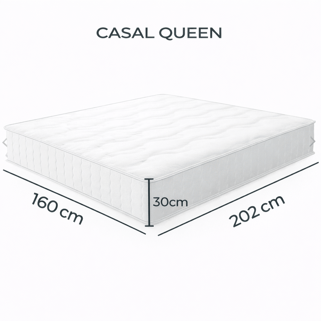 Capa para Colchão de Casal Antiácaro Super Soft Alergoshop Queen 30cm