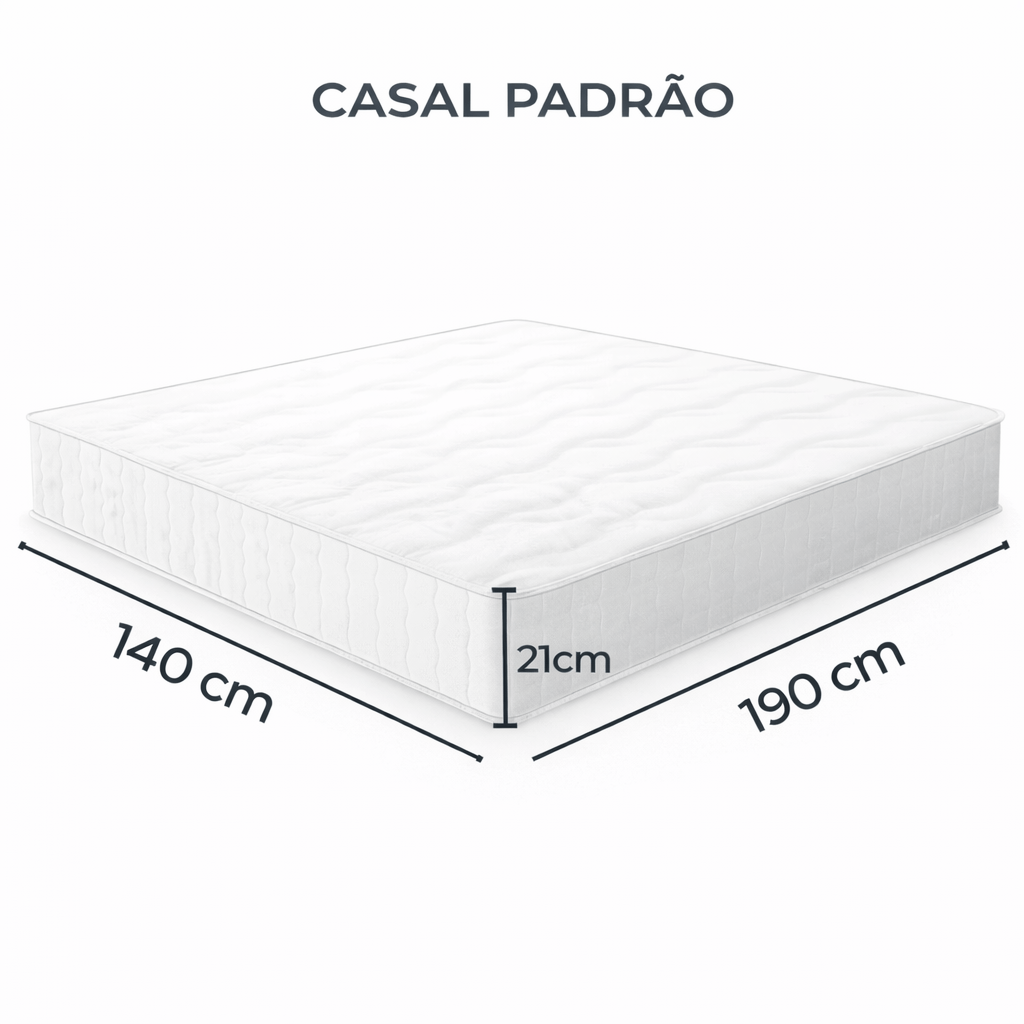 Capa para Colchão de Casal Antiácaro Super Soft Alergoshop Casal Padrão
