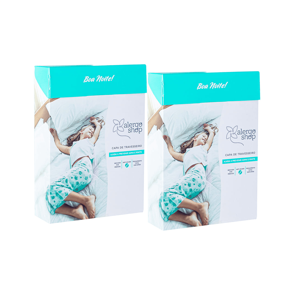 Kit Super Soft Capa Antiácaro para Travesseiro Padrão Alergoshop 2 Unidades