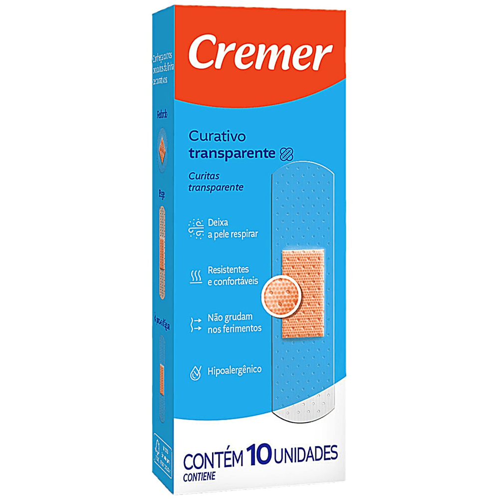 Curativo Adesivo Cremer Transparente 10 Unidades