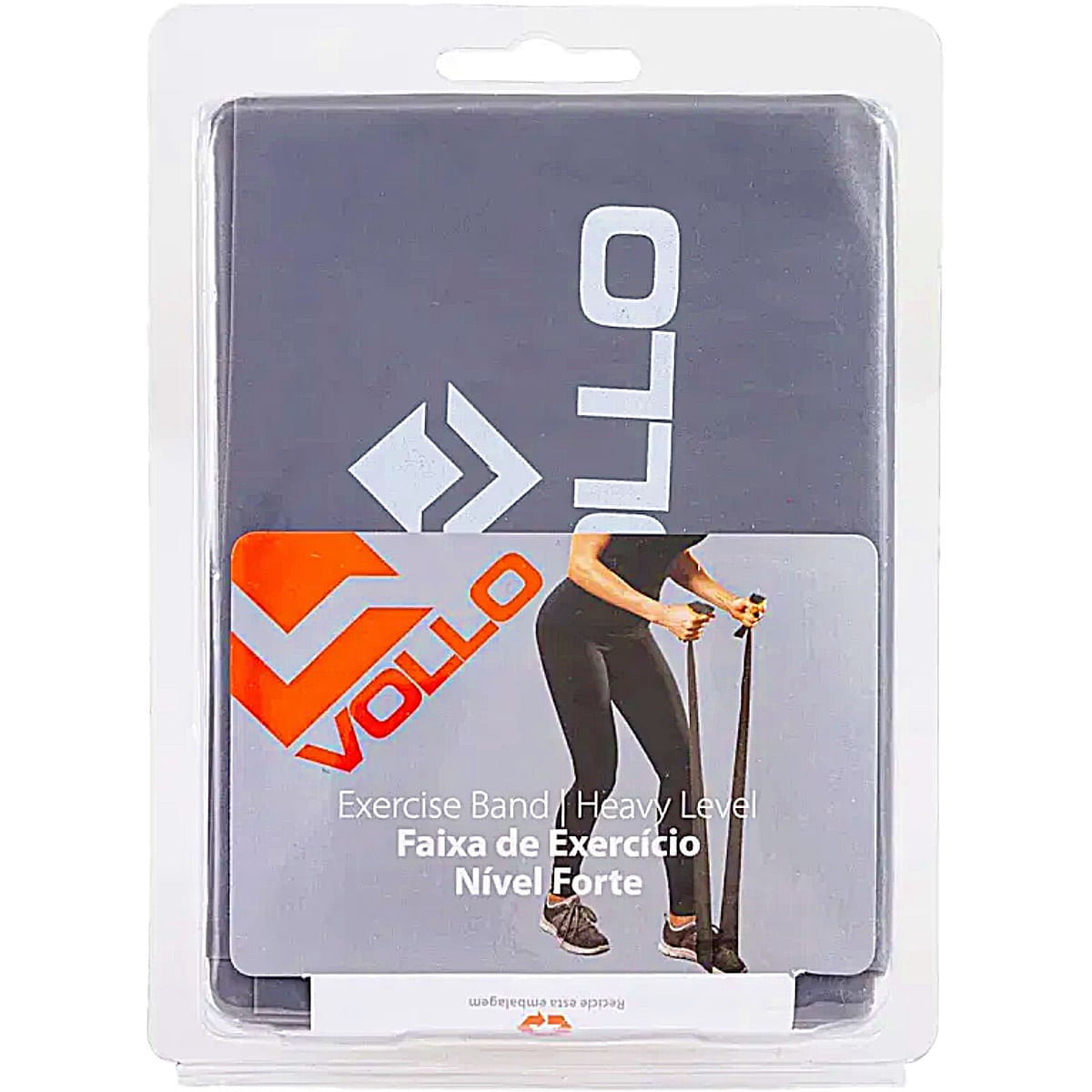 Faixa Elástica Vollo Nível Forte 120cmx15cm 0,60mm Unidade