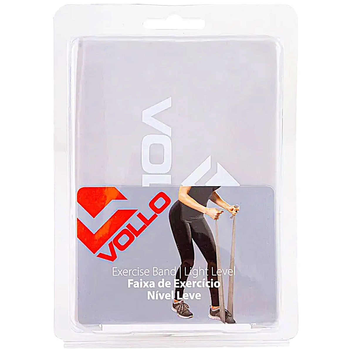 Faixa Elástica Vollo Nível Leve 120cmx15cm 0,40mm Unidade