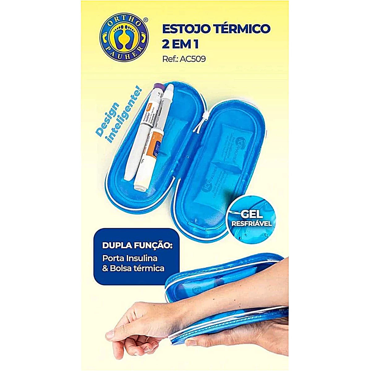 Estojo Porta Caneta De Insulina E Bolsa Térmica 2 Em 1 Ortho Pauher AC509
