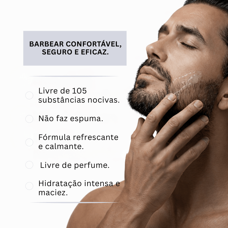 Kit Noir Barbear Completo Alergoshop Creme de Barbear 75g + Gel Pós-Barba 70g + Desodorante Spray 100ml