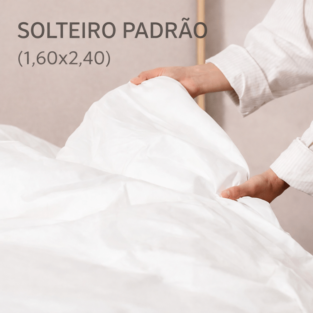 Capa Antiácaro Super Soft Para Edredom e Cobertor Alergoshop Solteiro Padrão