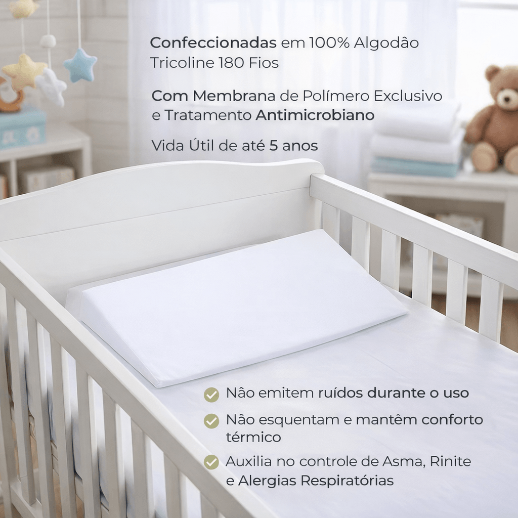 Capa Antiácaro Super Soft Para Travesseiros Anti Refluxo Alergoshop Infantil