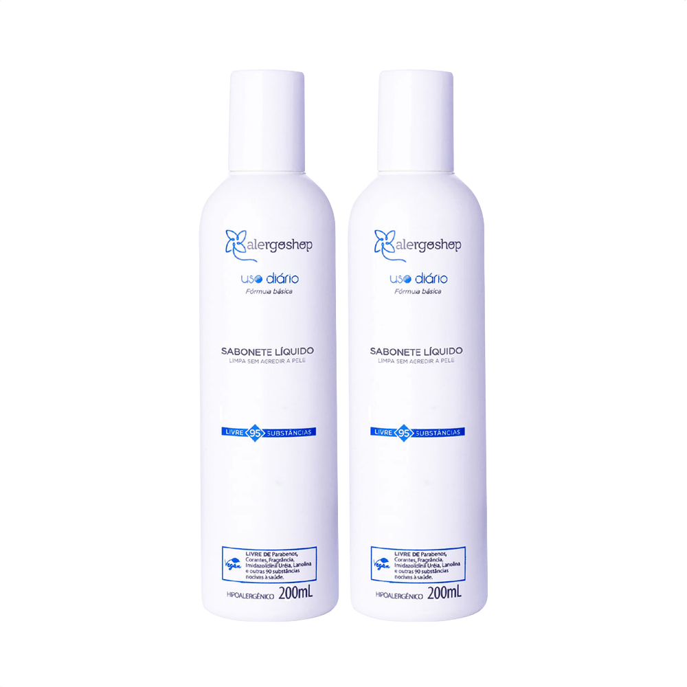Sabonete Líquido Uso Diário Alergoshop 200ml 2 Unidades