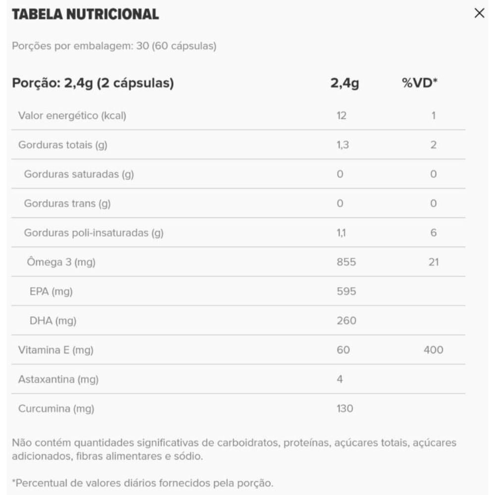 Ômega Golden Essential Nutrition 60 Cápsulas