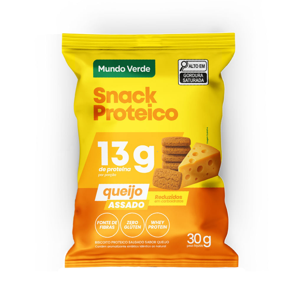 Snack Proteico Salgado Mundo Verde 30g Sabor Queijo