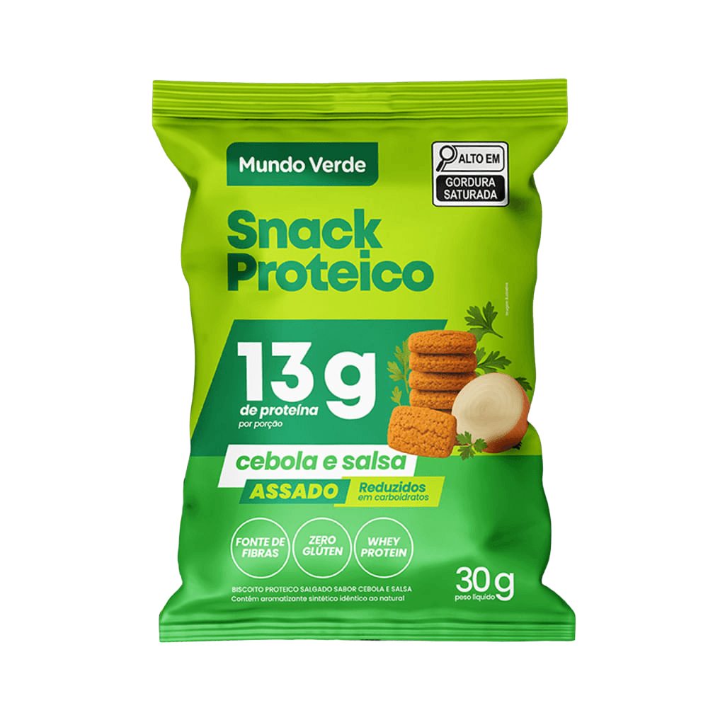 Snack Proteico Mundo Verde 30g Sabor Cebola e Salsa