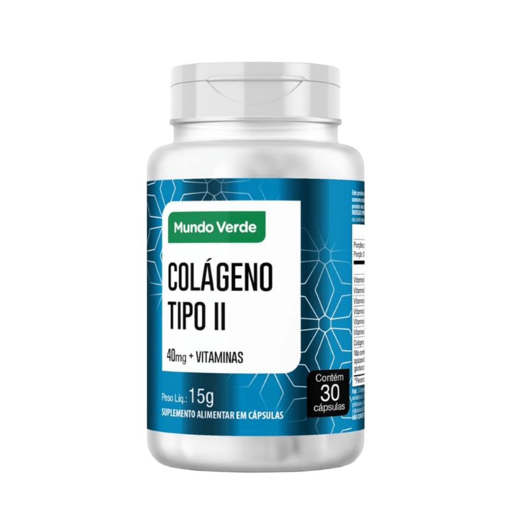 Colágeno Tipo II Mundo Verde 30 Cápsulas