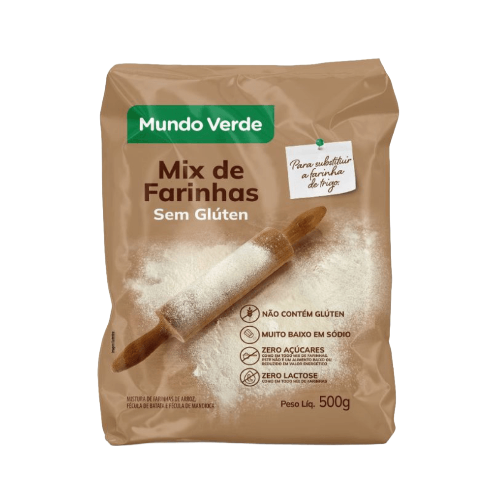 Mix De Farinhas Sem Glúten Mundo Verde 500g
