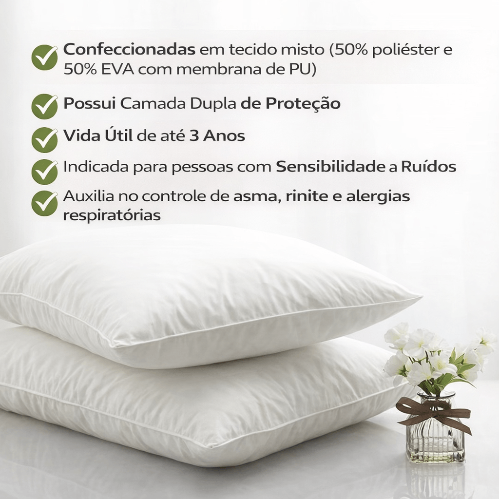 Capa Slim Tex para Travesseiros Alergoshop Travesseiro Bebê