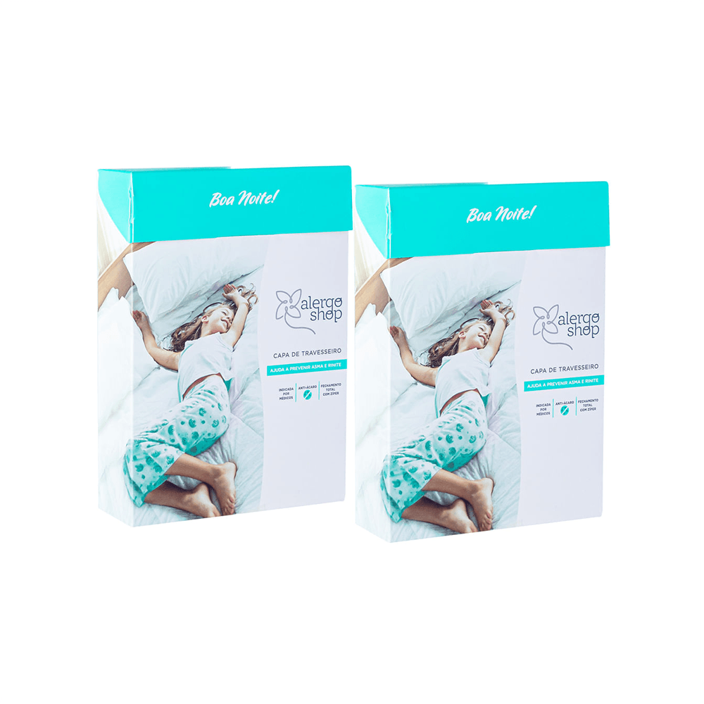 Kit Pvc Capa Antiácaro Para Travesseiro Padrão Alergoshop  2 Unidades
