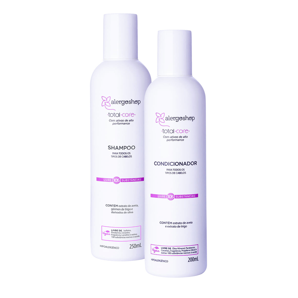 Kit Total Care Alergoshop Shampoo 250ml + Condicionador 200ml