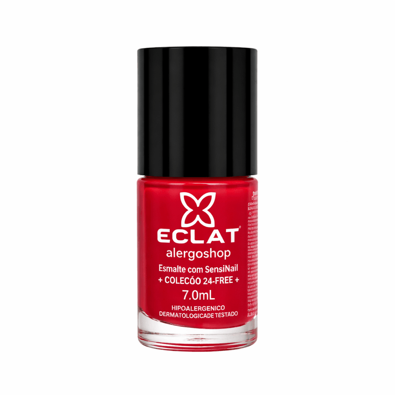 Kit Esmaltes Hipolaergênico Eclat 24Free Alergoshop Tons Vermelhos