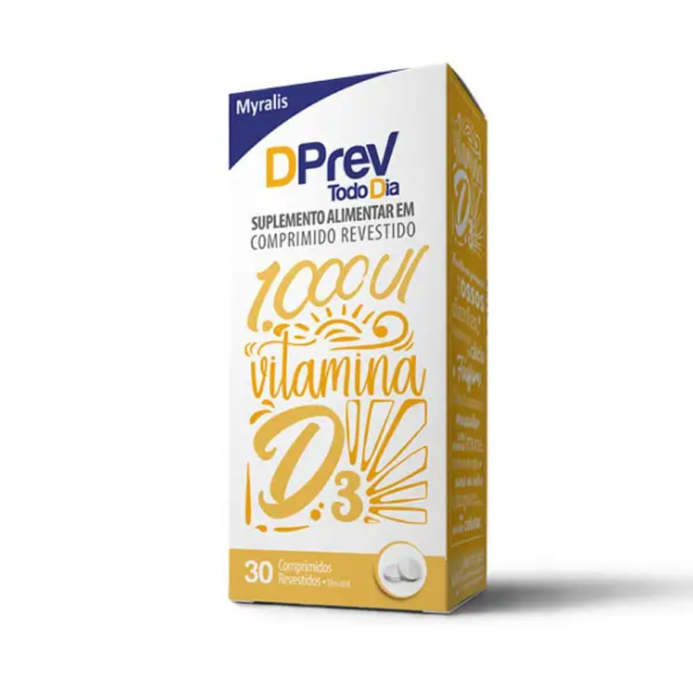 Vitamina D Dprev Todo Dia 1000UI 30 Comprimidos