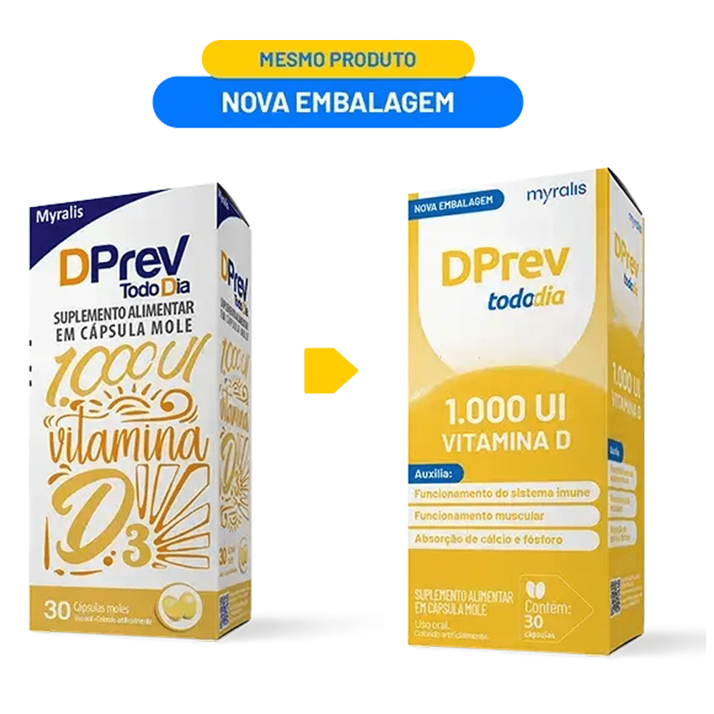 Vitamina D Dprev Todo Dia 1000UI 30 Comprimidos