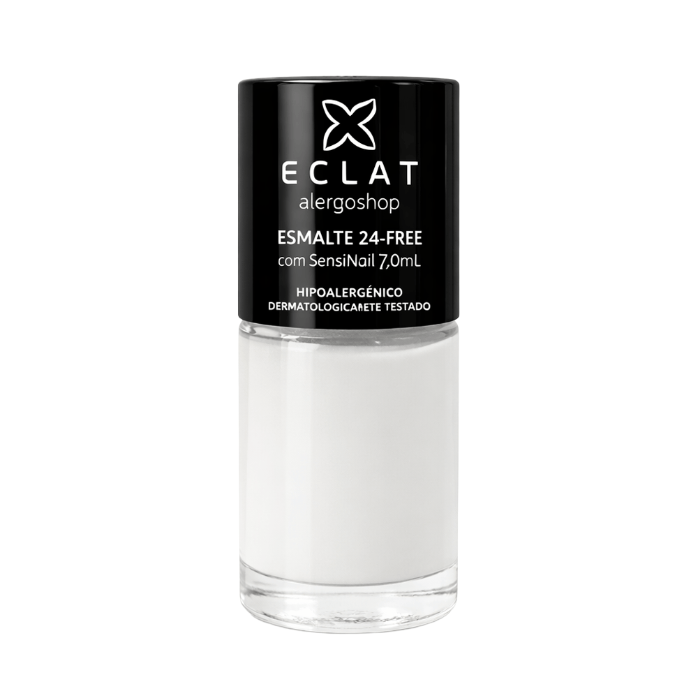 Esmalte Hipoalergênico Eclat Cruelty 24 Free Alergoshop 7ml Cor Cravo Branco