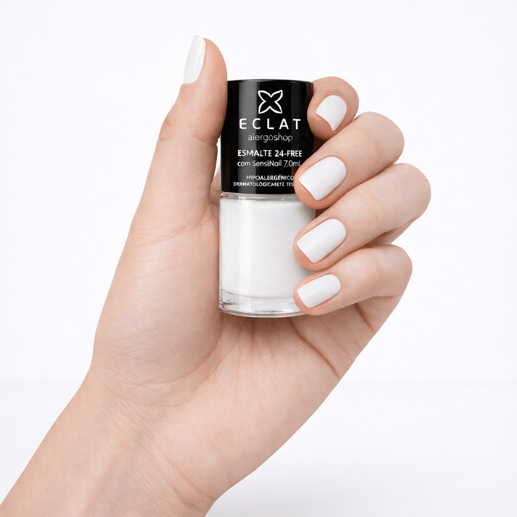 Esmalte Hipoalergênico Eclat Cruelty 24 Free Alergoshop 7ml Cor Cravo Branco