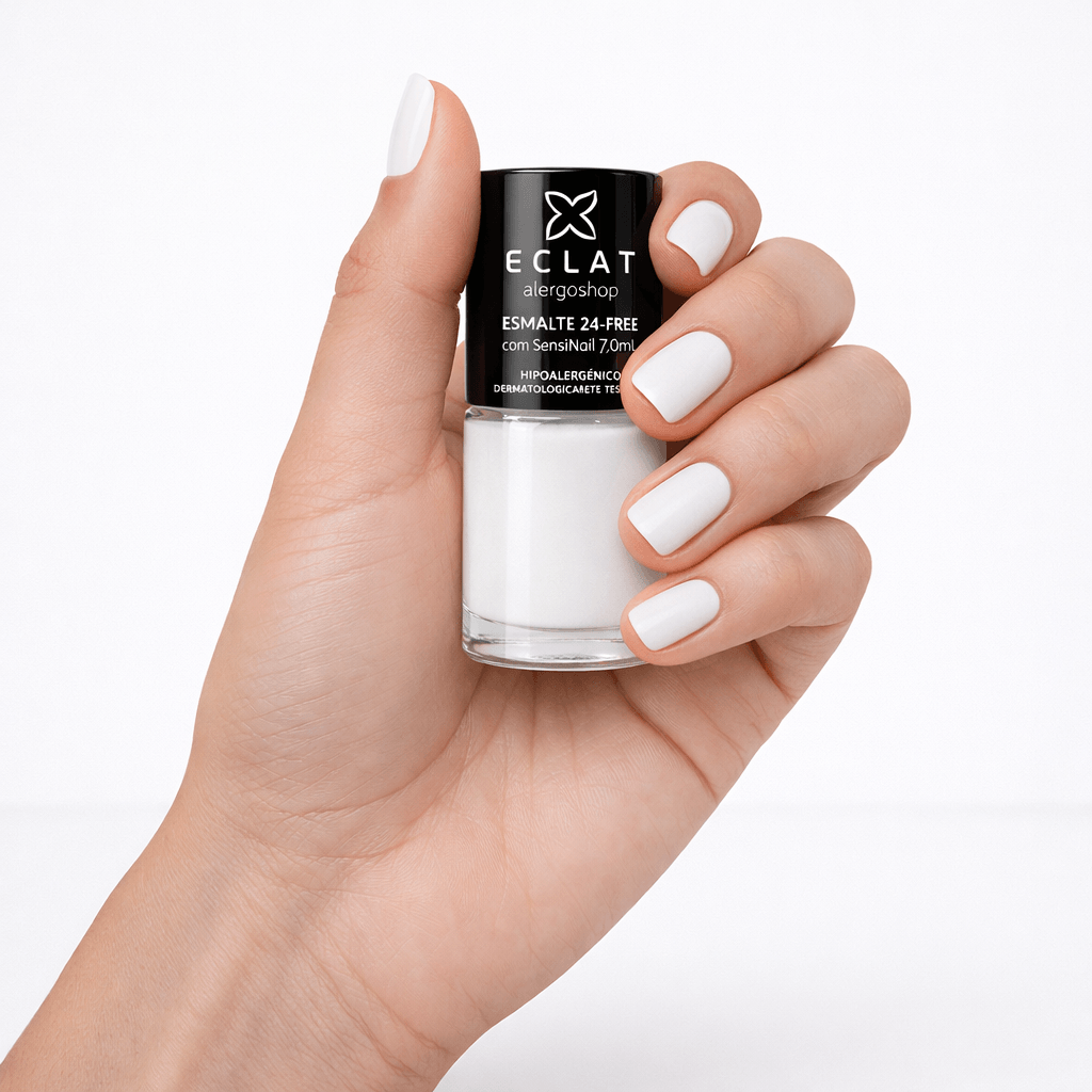 Esmalte Hipoalergênico Eclat Cruelty 24 Free Alergoshop 7ml Cor Cravo Branco