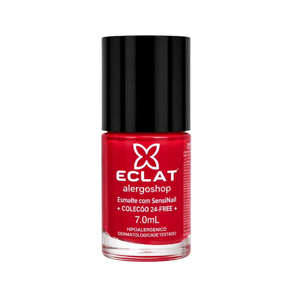 Esmalte Hipoalergênico Eclat Cruelty 24 Free Alergoshop 7ml Cor Praia Vermelha