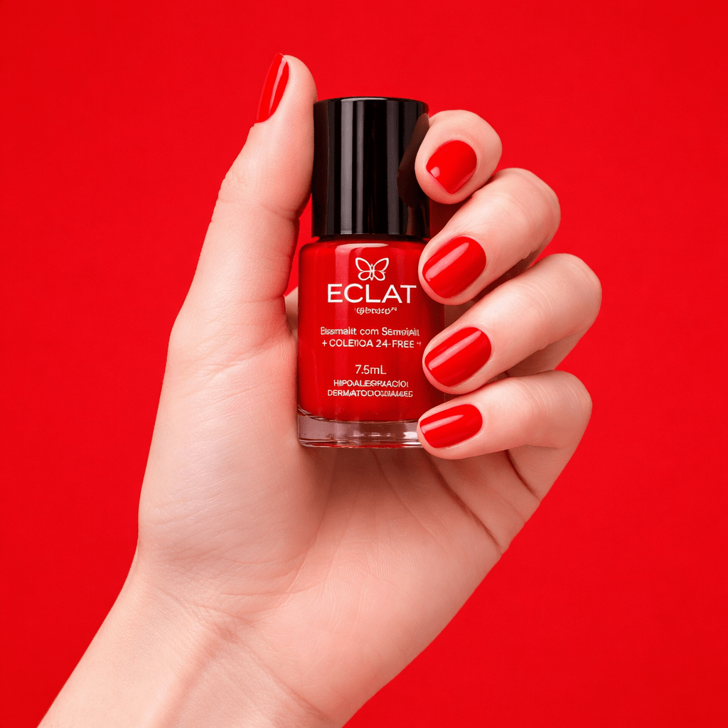 Esmalte Hipoalergênico Eclat Cruelty 24 Free Alergoshop 7ml Cor Praia Vermelha
