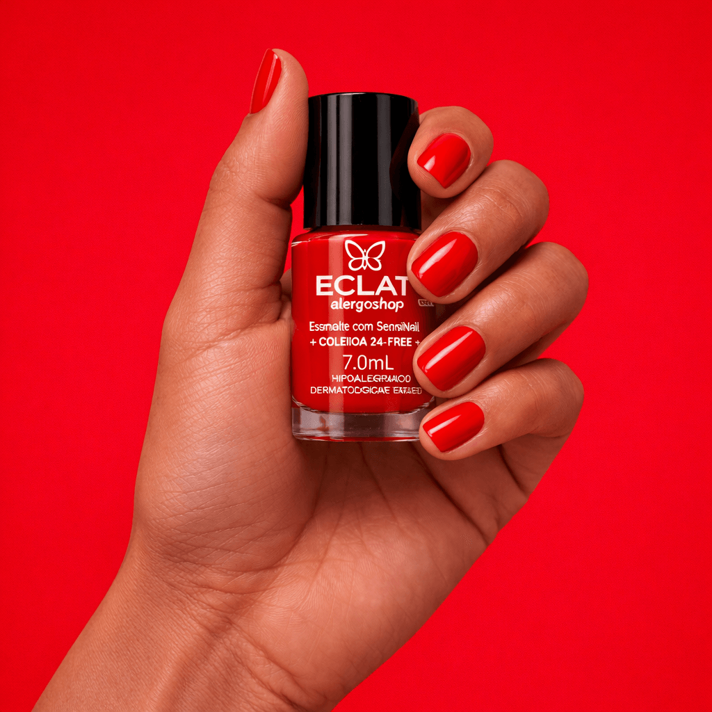 Esmalte Hipoalergênico Eclat Cruelty 24 Free Alergoshop 7ml Cor Praia Vermelha
