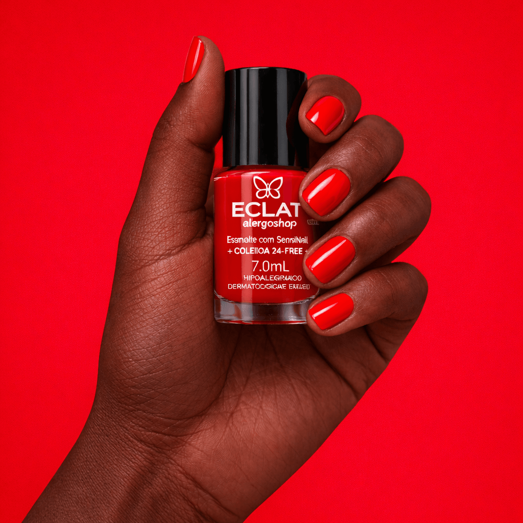Esmalte Hipoalergênico Eclat Cruelty 24 Free Alergoshop 7ml Cor Praia Vermelha