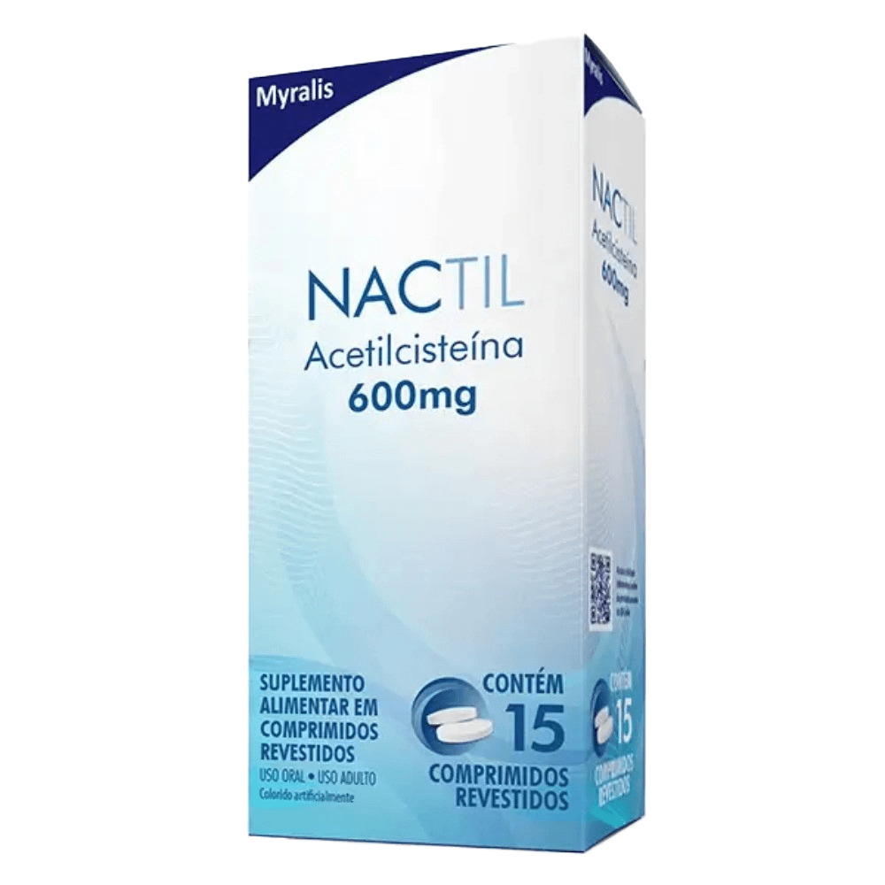 Nactil Acetilcisteína 600mg 15 Comprimidos